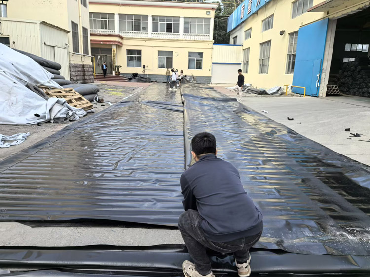用HDPE土工膜对工厂院内路面进行路面防水改造